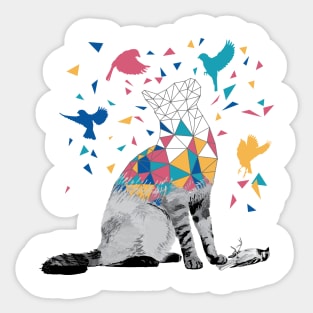 Cat Day Dreams Sticker